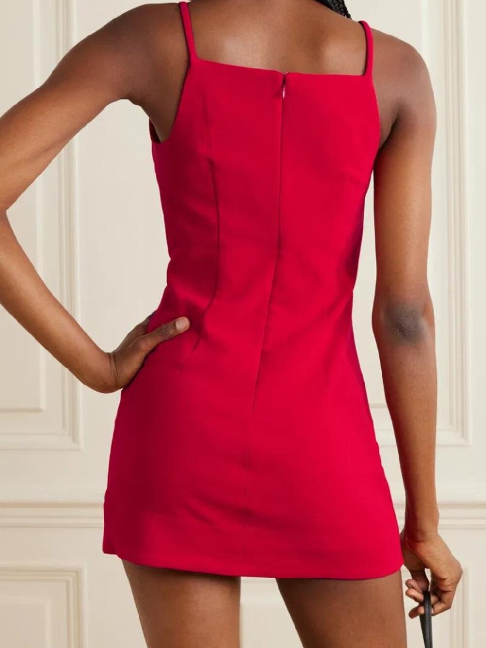 STAUD Rhythm Mini Dress, Rouge NWT Size Small - Picture 3 of 7